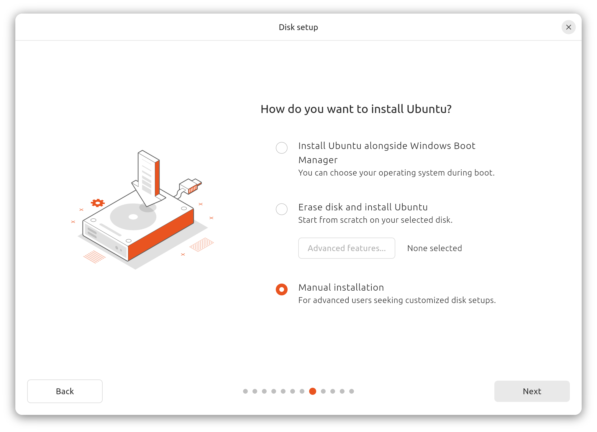 Ubuntu Installation Disk Setup