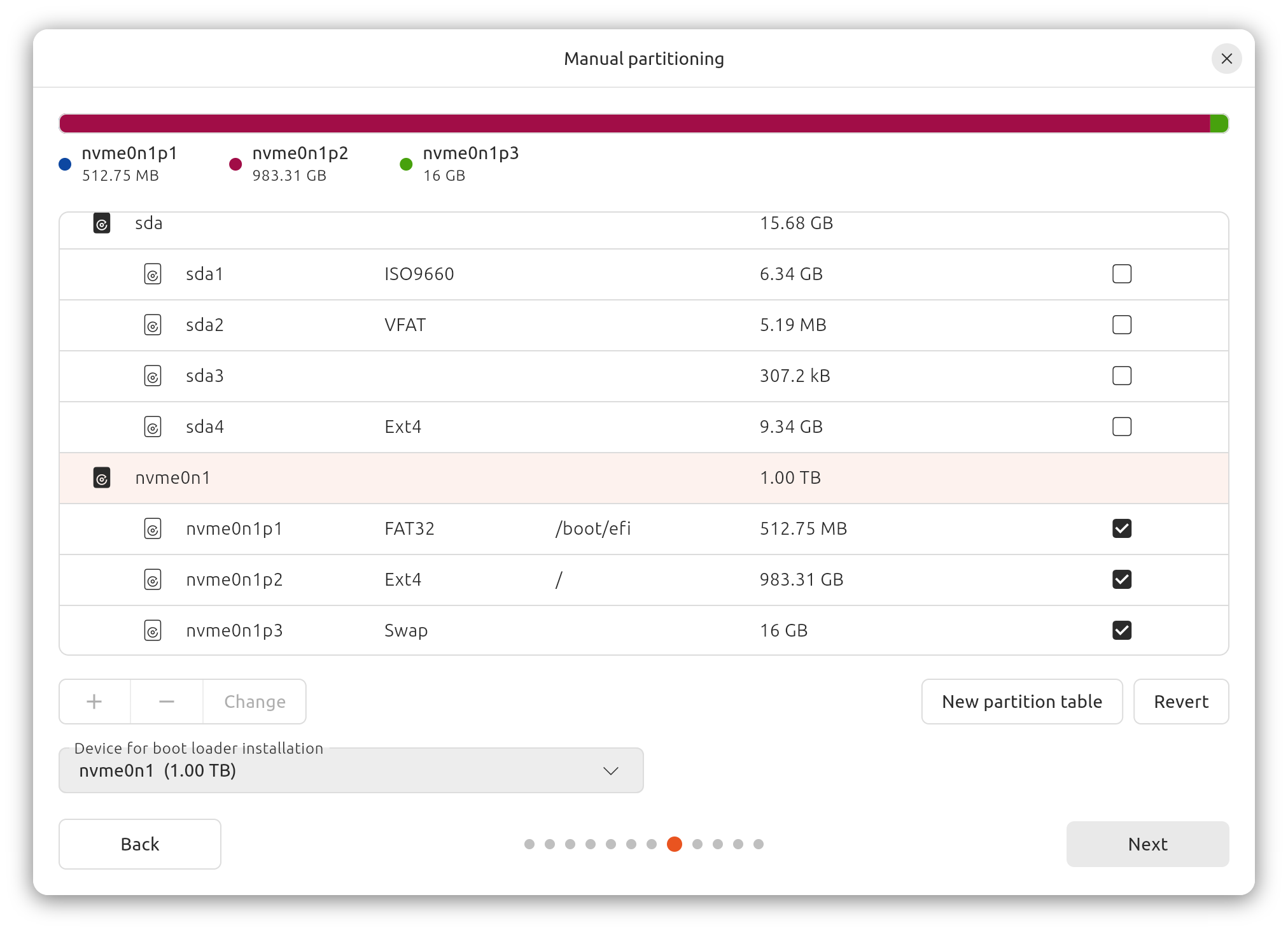 Ubuntu Installation Disk Setup Partition Scheme