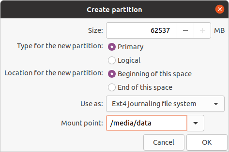 Ubuntu Installation Type Data